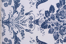 Load image into Gallery viewer, White &amp; Blue english linen upholstery and chalk finished french chair 1.5 x3.5&#39;ft - GS Productions
