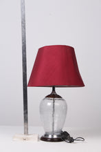 Load image into Gallery viewer, Set of 2 Transparent n red glass table lamp 22&quot; - GS Productions
