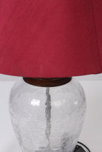 Load image into Gallery viewer, Set of 2 Transparent n red glass table lamp 22&quot; - GS Productions
