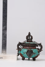 Load image into Gallery viewer, Blue &amp; Brown orignal antique Piece 5&quot;x7&quot; - GS Productions
