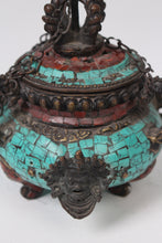 Load image into Gallery viewer, Blue &amp; Brown orignal antique Piece 5&quot;x7&quot; - GS Productions
