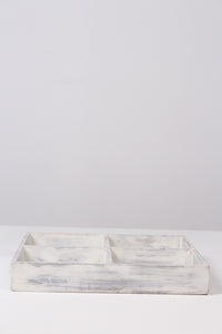 White Decoration Tray 6"x2.5" - GS Productions