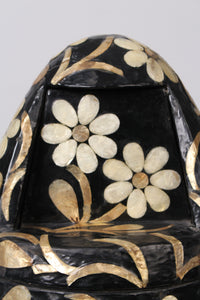 Black, gold & off white turkish artisan Piece 10"x27" - GS Productions