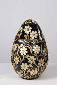 Black, gold & off white turkish artisan Piece 10"x27" - GS Productions