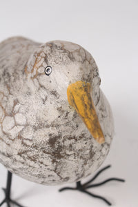 Weathered White Bird Decoration Piece 5"x9" - GS Productions