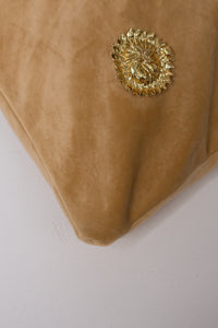 Brown Velvet Cushion 1.5' x 1.5'ft - GS Productions