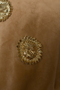 Brown Velvet Cushion 1.5' x 1.5'ft - GS Productions