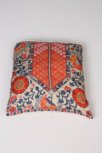 Orange & Off-white Cushion 1.5' x 1.5'ft - GS Productions