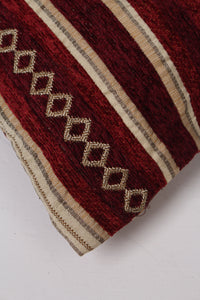 Red & Off-white Cushion 1.5' x 1.5'ft - GS Productions