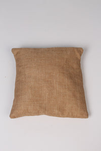 Brown  & beige jute fabric Cushion 1.5' x 1.5'ft - GS Productions