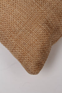 Brown  & beige jute fabric Cushion 1.5' x 1.5'ft - GS Productions