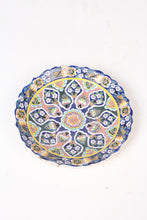 Load image into Gallery viewer, Blue &amp; Multi Colours Turkish Hand Painted Glazed Ceramic Plate 10&quot; x 10&quot; - GS Productions
