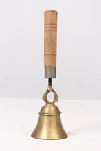 Load image into Gallery viewer, Brown Wooden &amp; Gold Metal Table Bell 3&quot; x 11&quot; - GS Productions
