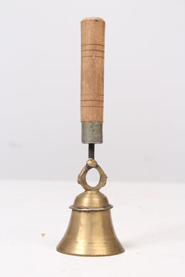 Brown Wooden & Gold Metal Table Bell 3