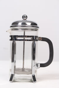 Tea Pot With Strainer in Chrome & Glass 4" x 8" - GS Productions