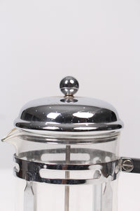 Tea Pot With Strainer in Chrome & Glass 4" x 8" - GS Productions