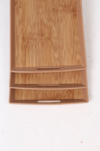 Load image into Gallery viewer, Set of 3 Brown Wooden Textured Plastic Trays 8&quot; x 12&quot; - GS Productions
