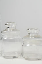 Load image into Gallery viewer, Set of 3 Transparent Glass Jars - GS Productions
