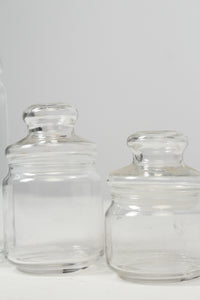 Set of 3 Transparent Glass Jars - GS Productions
