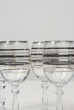 Load image into Gallery viewer, Set of 5 Transparent Gold &amp; Metallic Grey Glasses 2&quot; x 7&quot; - GS Productions
