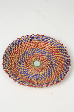 Blue & orange Cane serving plate 10