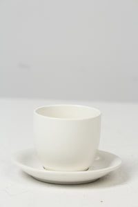 White bone china Serving platter, Cup, saucers - GS Productions