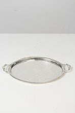 Load image into Gallery viewer, Silver Tray With Inlay Carving &amp; Handles 20&quot; x 12&quot; - GS Productions
