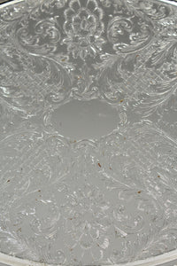 Silver Tray With Inlay Carving & Handles 20" x 12" - GS Productions
