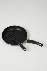 Black Nonstick Frying Pan & Cooking Spoon 10" x 2" - GS Productions