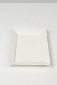 White bone china Serving platter, Cup, saucers - GS Productions