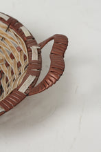 Load image into Gallery viewer, Beige &amp; Brown Cane Fruit Basket 16&quot; x 4&quot; - GS Productions
