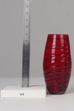 Load image into Gallery viewer, Red &amp; Black glass vase 09&quot; - GS Productions
