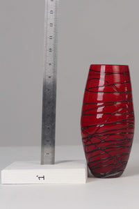 Red & Black glass vase 09" - GS Productions