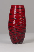 Load image into Gallery viewer, Red &amp; Black glass vase 09&quot; - GS Productions
