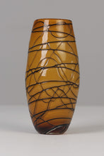 Load image into Gallery viewer, Camel brown &amp; Black glass vase 09&quot; - GS Productions
