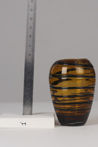 Brown & Black glass vase 08" - GS Productions