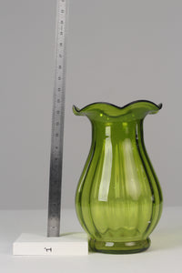 Green glass vase 13" - GS Productions