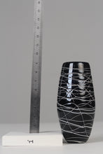 Load image into Gallery viewer, Black &amp; White glass vase 09&quot; - GS Productions
