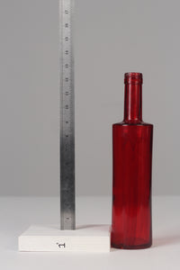 Set of 4 Red glass bottles/ flower vase 12.5" - GS Productions