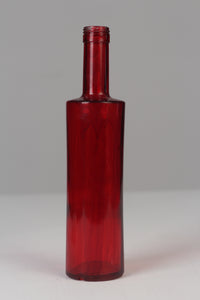 Set of 4 Red glass bottles/ flower vase 12.5" - GS Productions