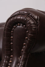 Load image into Gallery viewer, Brown Leather 2 Seater Chester Sofa 5.5&#39; x 2.5&#39;ft - GS Productions
