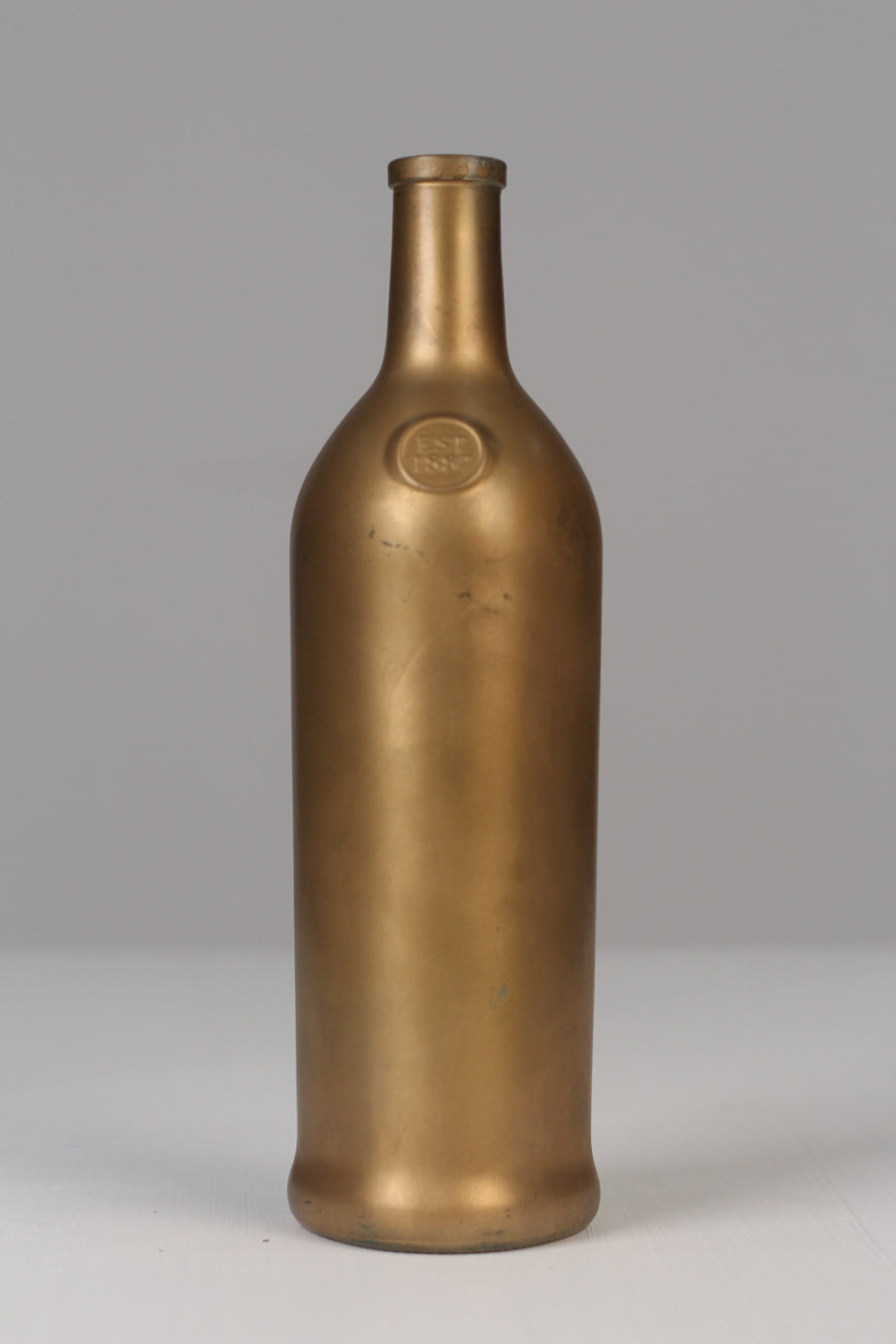 Golden painted glass bottle 12