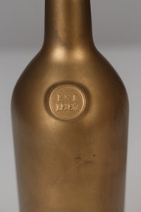 Golden painted glass bottle 12" - GS Productions