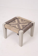 Load image into Gallery viewer, Set of 2 Black &amp; Beige Weaved Stools 1.25&#39; x 1&#39;ft - GS Productions
