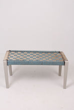 Load image into Gallery viewer, Dusty Blue &amp; Light Grey Weaved Bench 3&#39; x 1.5&#39;ft - GS Productions
