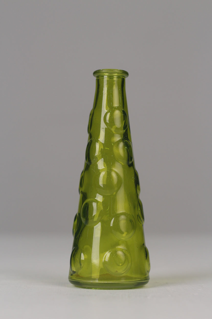 Green glass bottle / vase 07