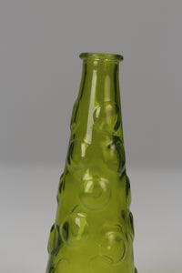 Green glass bottle / vase 07" - GS Productions