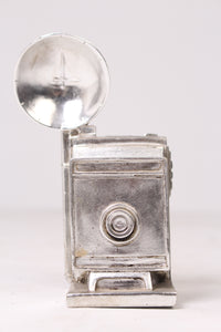 Silver Vintage Camera Decoration Piece 3" x 8' - GS Productions