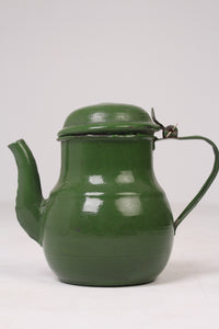 Green Metal Tea Pot/Dhaaba Kettle 8" x 7" - GS Productions