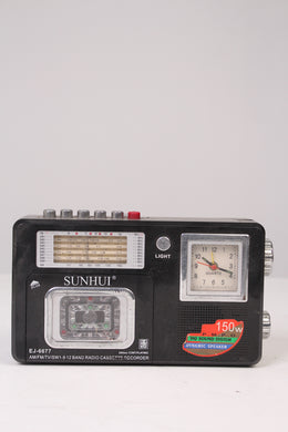 Black Old Radio & Cassette Recorder 9